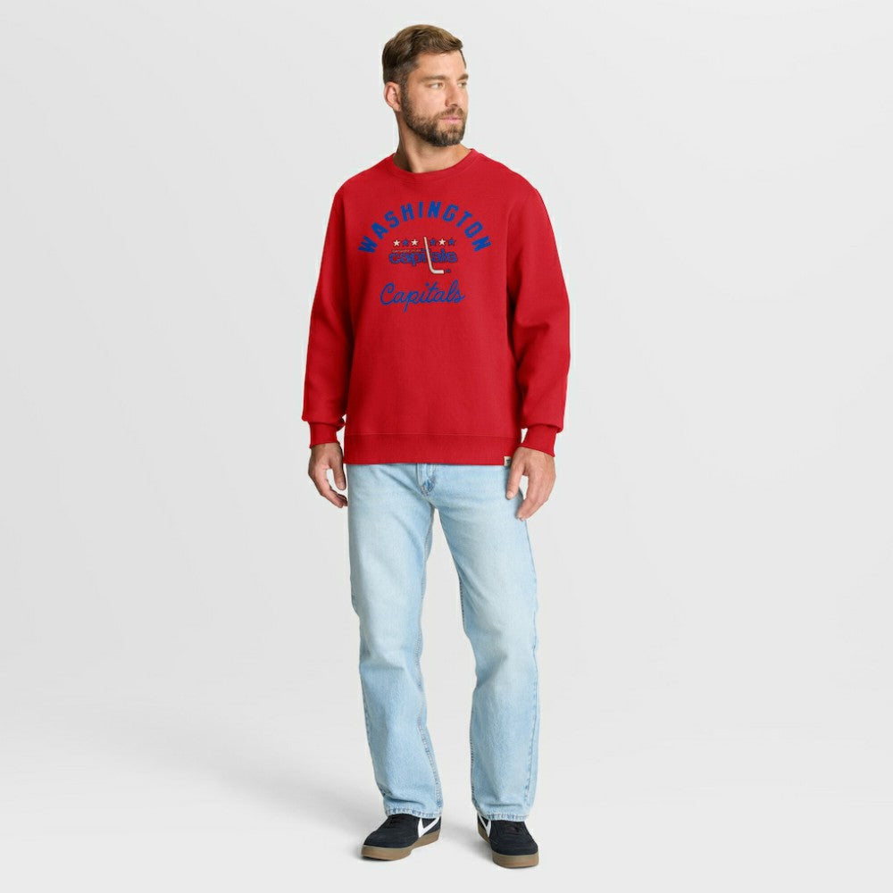 NHL Red Washington Capitals Fanatics Vintage Stickler Sweatshirt