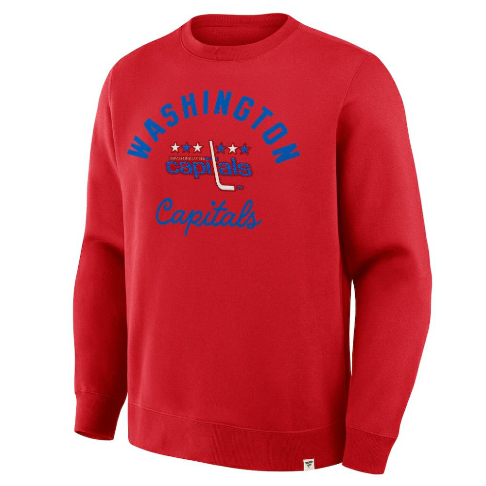 NHL Red Washington Capitals Fanatics Vintage Stickler Sweatshirt