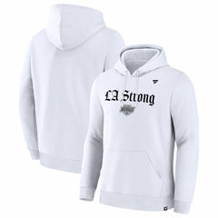 NHL White Los Angeles Kings Fanatics Unisex LA Strong Premium Fleece Pullover Hoodie