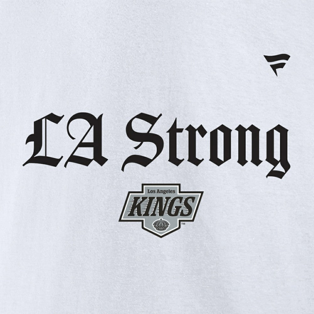 NHL White Los Angeles Kings Fanatics Unisex LA Strong Premium Fleece Pullover Hoodie