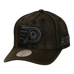NHL Black Philadelphia Flyers Mitchell & Ness Downtown Snow Wash Pro-Crown Adjustable Hat