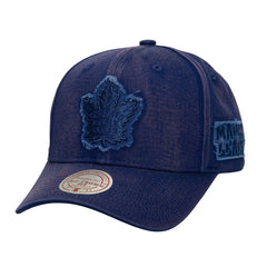 NHL Navy Toronto Maple Leafs Mitchell & Ness Downtown Snow Wash Pro-Crown Adjustable Hat