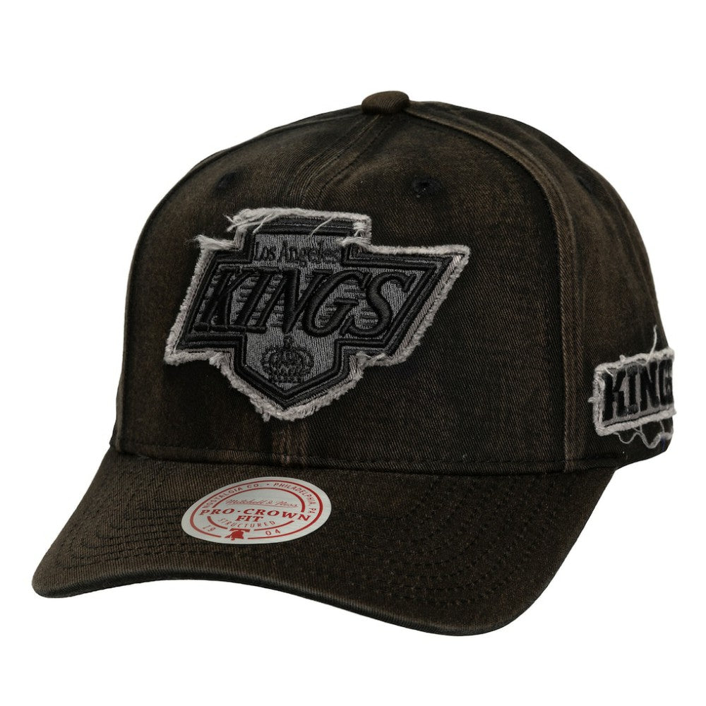 NHL Black Los Angeles Kings Mitchell & Ness Downtown Snow Wash Pro-Crown Adjustable Hat