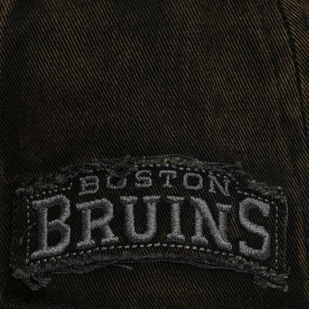 NHL Black Boston Bruins Mitchell & Ness Downtown Snow Wash Pro-Crown Adjustable Hat
