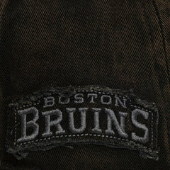 NHL Black Boston Bruins Mitchell & Ness Downtown Snow Wash Pro-Crown Adjustable Hat