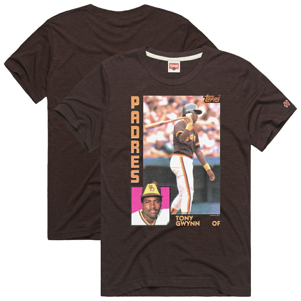 MLB Tony Gwynn San Diego Padres Homage 1984 Topps Baseball Card Player T-Shirt