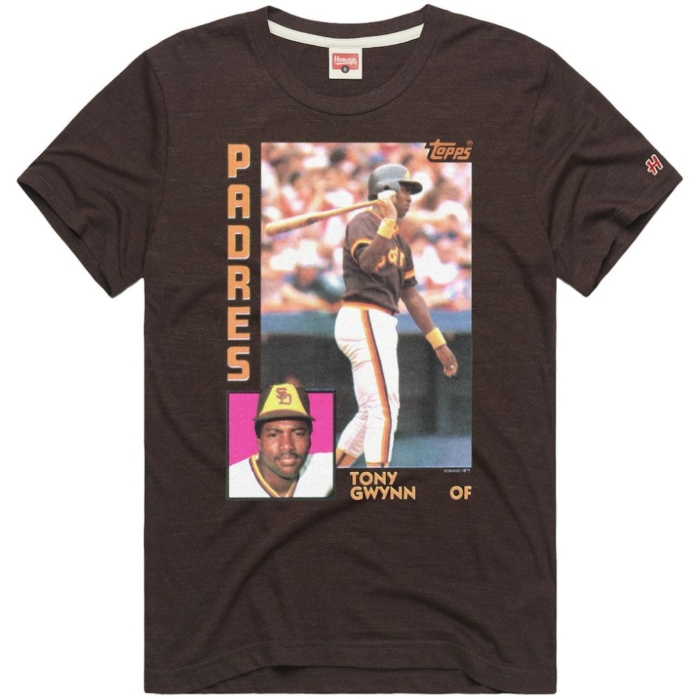 MLB Tony Gwynn San Diego Padres Homage 1984 Topps Baseball Card Player T-Shirt