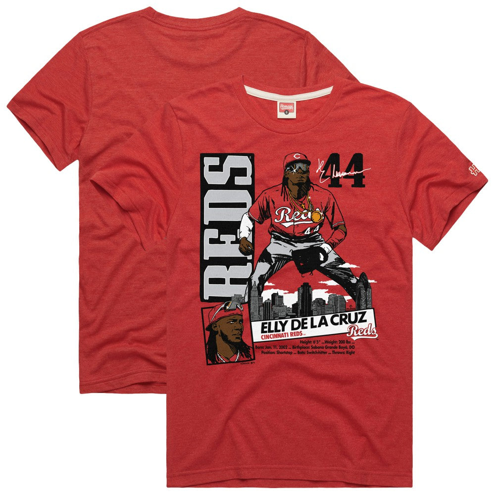 MLB Elly De La Cruz Cincinnati Reds Homage Graphic Player Tri-Blend T-Shirt