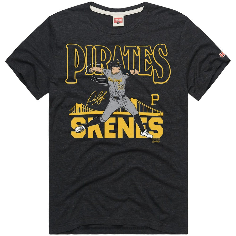 MLB Paul Skenes Pittsburgh Pirates Homage Graphic Player Tri-Blend T-Shirt