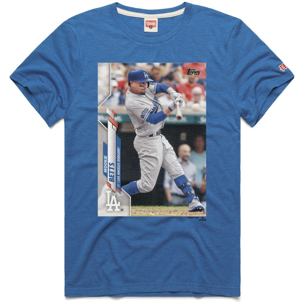 MLB Mookie Betts Los Angeles Dodgers Homage 2020 Topps Baseball Card Player T-Shirt