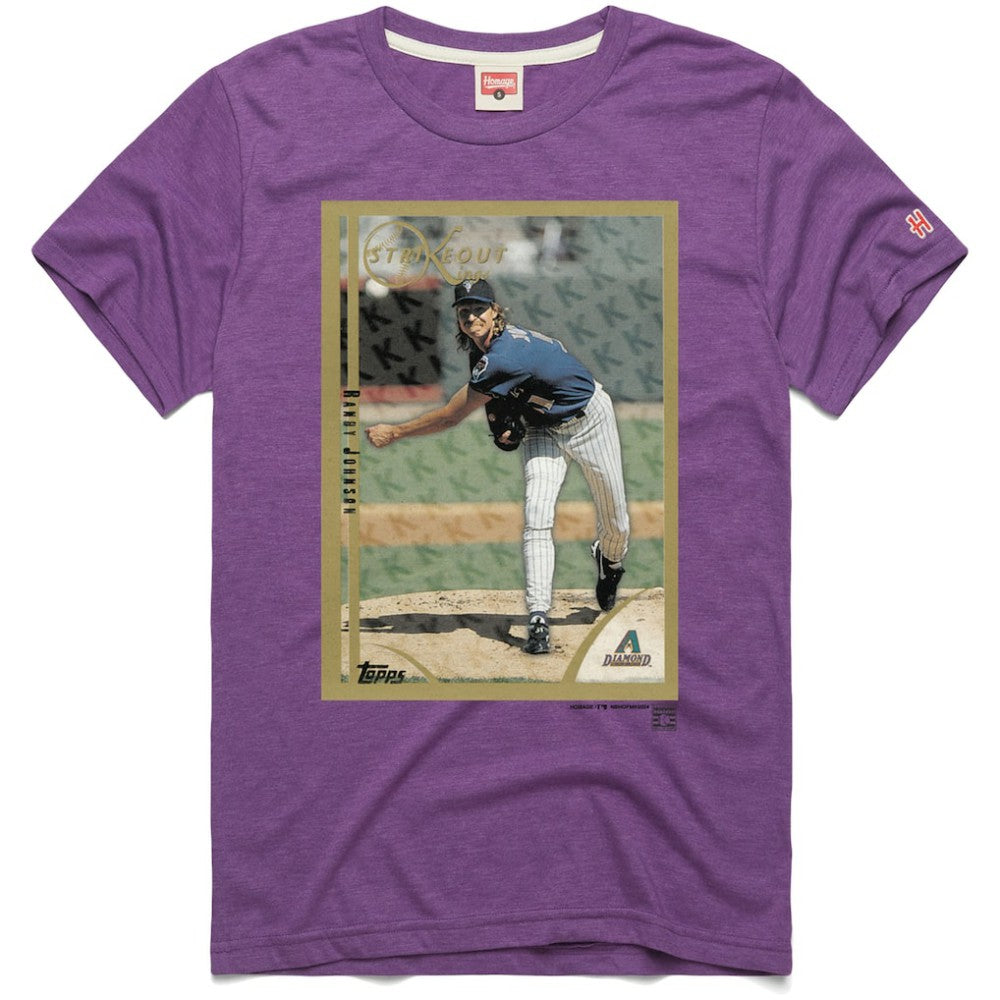 MLB Randy Johnson Arizona Diamondbacks Homage 1999 Topps Baseball Card Player T-Shirt
