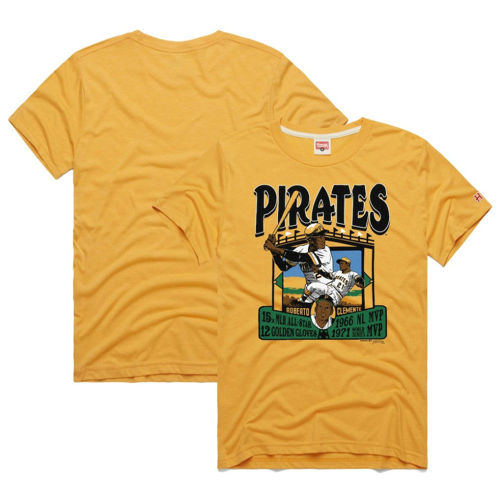 MLB Roberto Clemente Pittsburgh Pirates Homage Graphic Player Tri-Blend T-Shirt