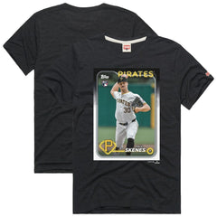 MLB Paul Skenes Pittsburgh Pirates Homage 2024 Topps Baseball Card Player Tri-Blend T-Shirt