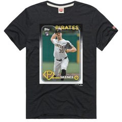 MLB Paul Skenes Pittsburgh Pirates Homage 2024 Topps Baseball Card Player Tri-Blend T-Shirt