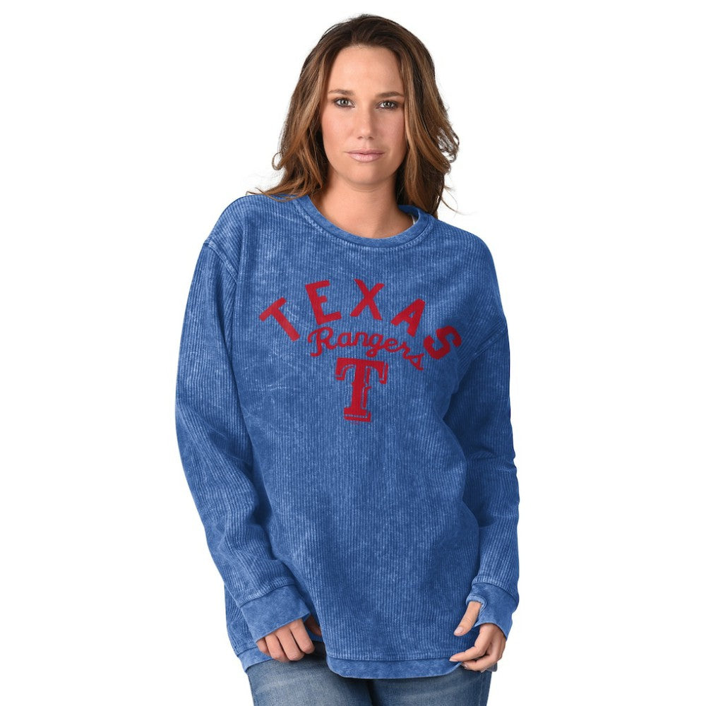 MLB Texas Rangers G-III 4Her by Carl Banks Women's Comfy Cord Pullover Sweatshirt