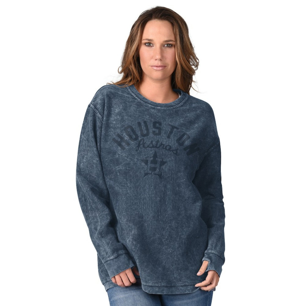 MLB Houston Astros G-III 4Her by Carl Banks Women's Comfy Cord Pullover Sweatshirt