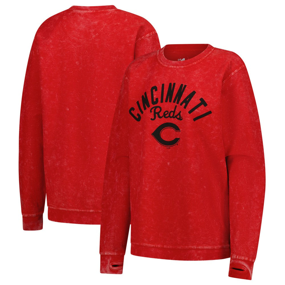 MLB Cincinnati Reds G-III 4Her by Carl Banks Women's Comfy Cord Pullover Sweatshirt