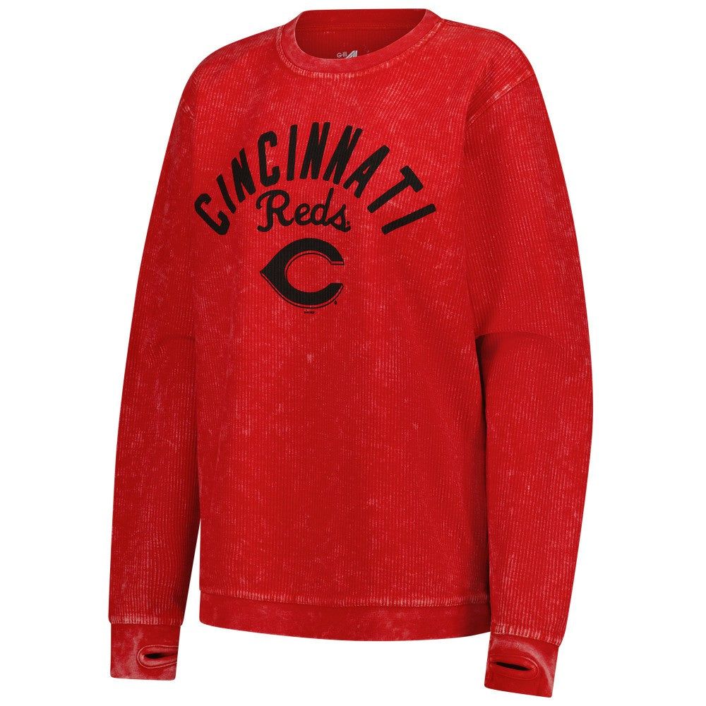 MLB Cincinnati Reds G-III 4Her by Carl Banks Women's Comfy Cord Pullover Sweatshirt