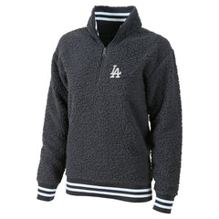 MLB Los Angeles Dodgers G-III 4Her by Carl Banks Women's Play Action Sherpa Fleece Quarter-Zip Jacket