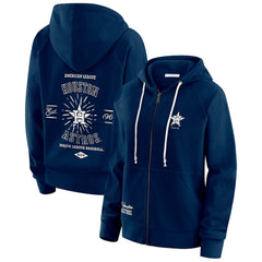 MLB Houston Astros WEAR by Erin Andrews Women's Vintage Full-Zip Raglan Hoodie