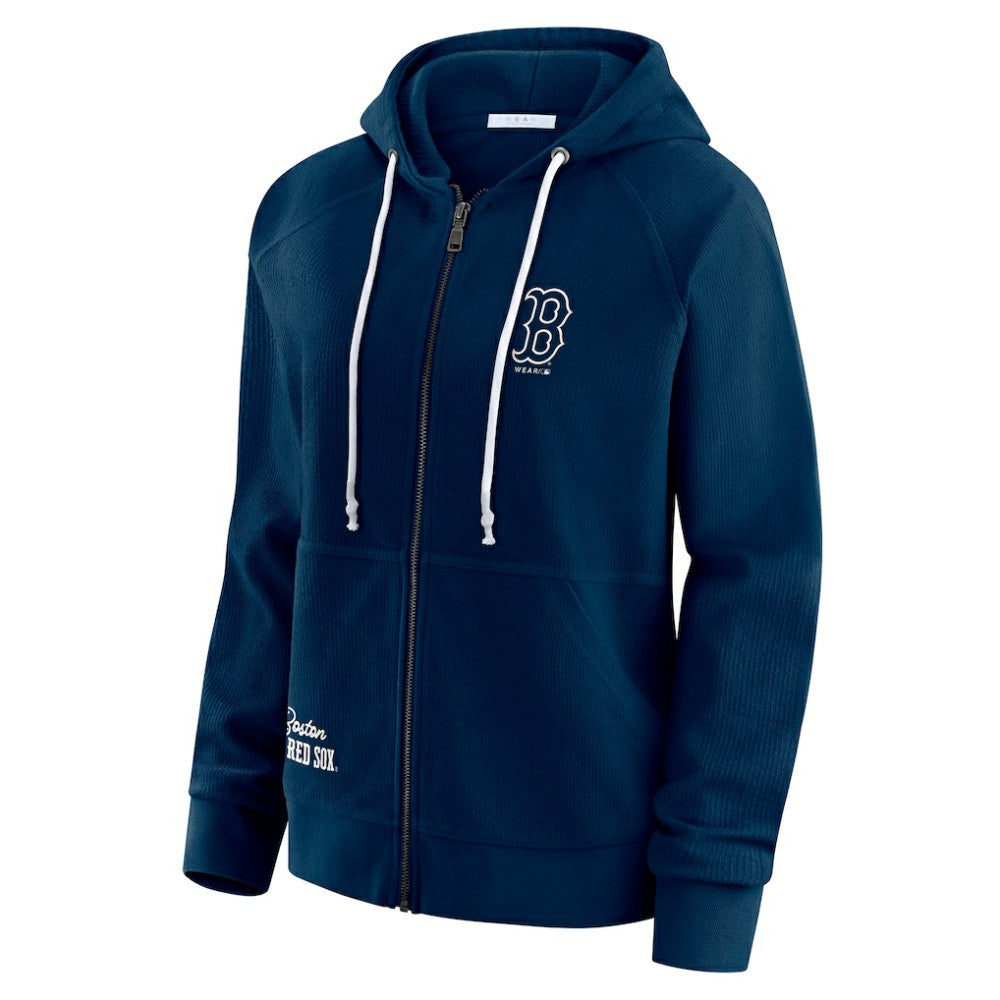MLB Boston Red Sox WEAR by Erin Andrews Women's Vintage Full-Zip Raglan Hoodie