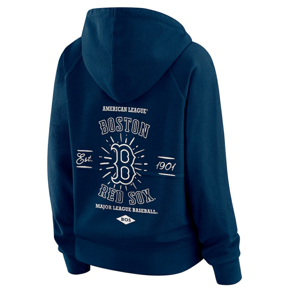 MLB Boston Red Sox WEAR by Erin Andrews Women's Vintage Full-Zip Raglan Hoodie