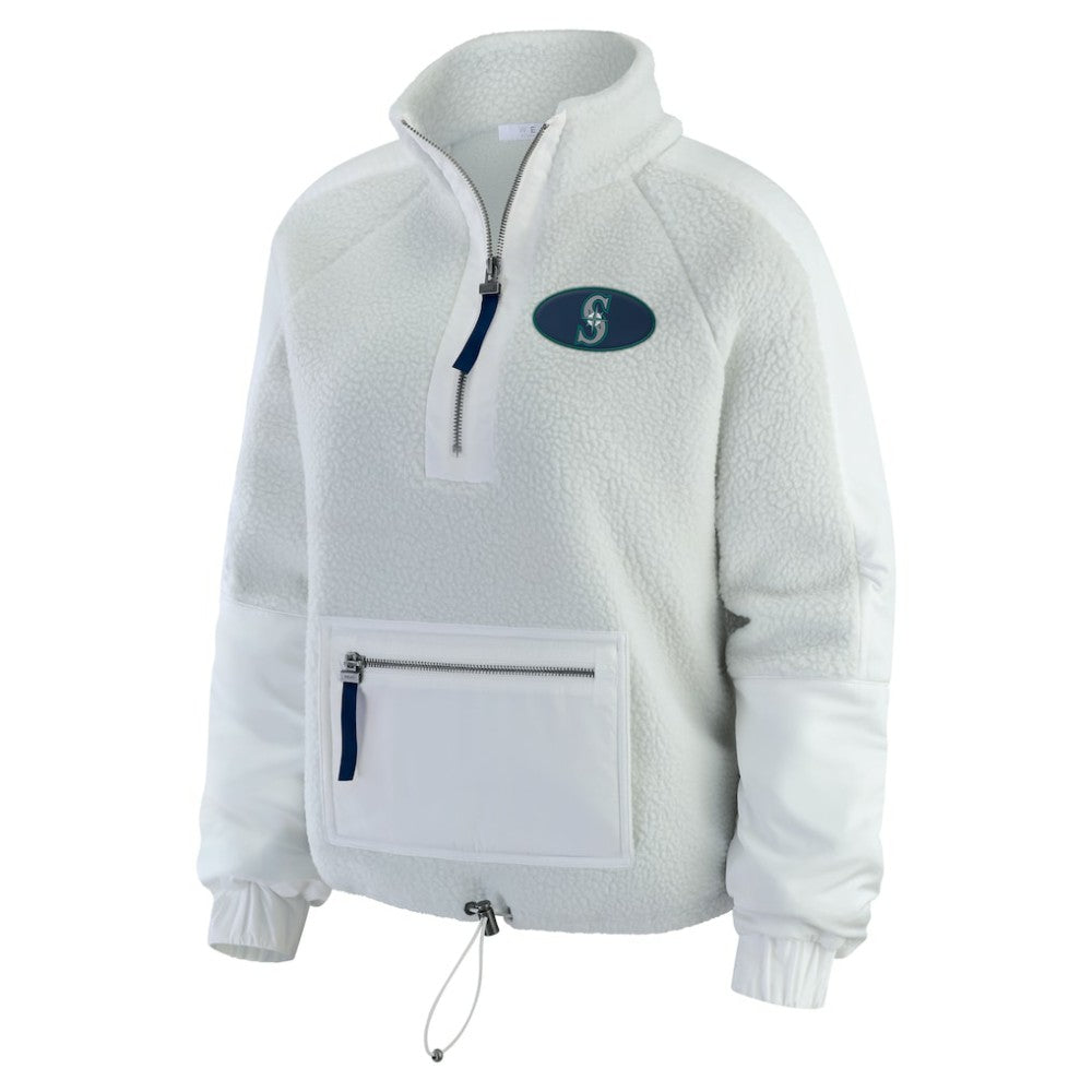 MLB Seattle Mariners WEAR by Erin Andrews Women's Polar Fleece Quarter-Zip Jacket