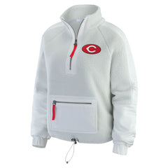 MLB Cincinnati Reds WEAR by Erin Andrews Women's Polar Fleece Quarter-Zip Jacket