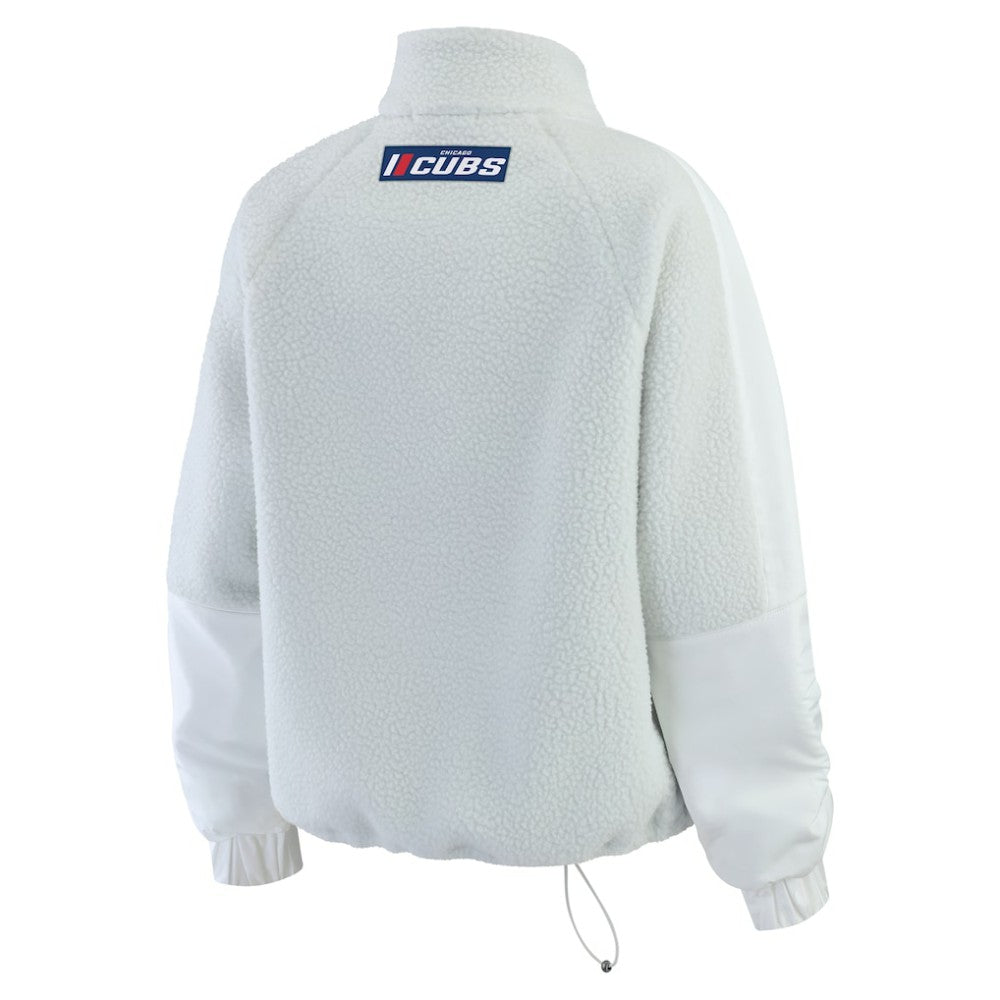 MLB Chicago Cubs WEAR by Erin Andrews Women's Polar Fleece Quarter-Zip Jacket