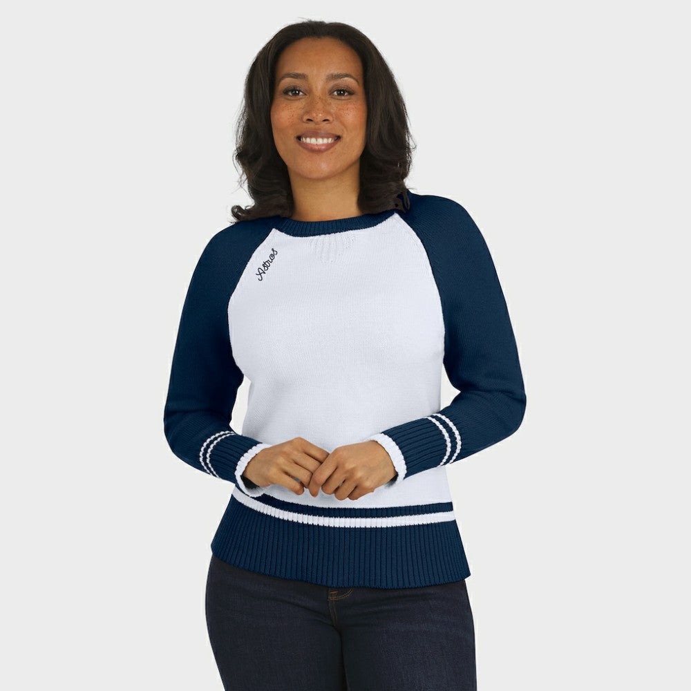 MLB Houston Astros WEAR by Erin Andrews Women's Colorblock Raglan Sweater