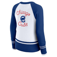MLB Chicago Cubs WEAR by Erin Andrews Women's Colorblock Raglan Sweater