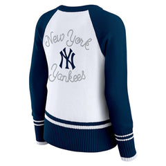 MLB New York Yankees WEAR by Erin Andrews Women's Colorblock Raglan Sweater