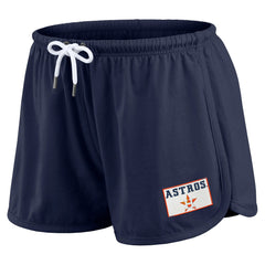 MLB Houston Astros WEAR by Erin Andrews Women's Heavy Rugby Jersey Cropped Long Sleeve T-Shirt & Shorts Lounge Set