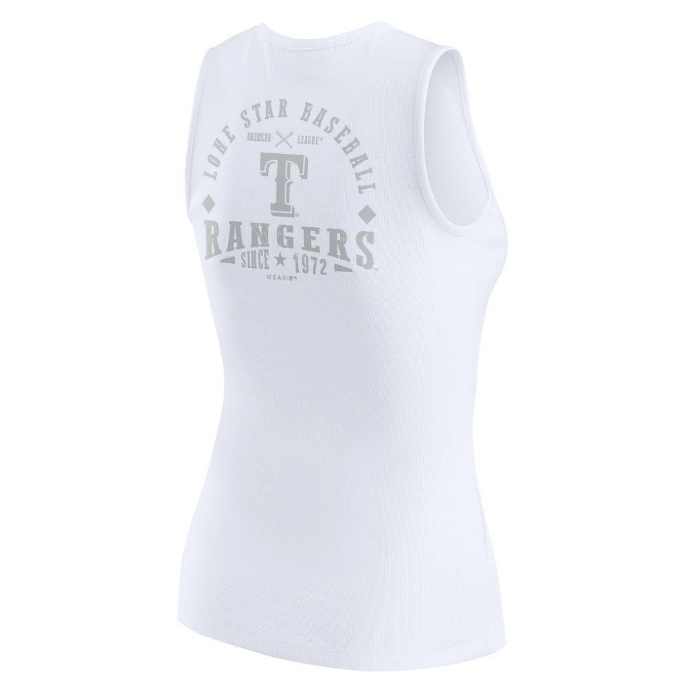MLB Texas Rangers WEAR by Erin Andrews Women's Rib-Knit Henley Tank Top
