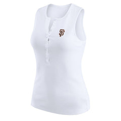 MLB San Francisco Giants WEAR by Erin Andrews Women's Rib-Knit Henley Tank Top