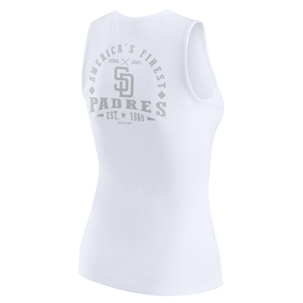 MLB San Diego Padres WEAR by Erin Andrews Women's Rib-Knit Henley Tank Top