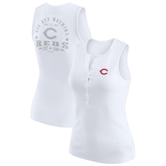 MLB Cincinnati Reds WEAR by Erin Andrews Women's Rib-Knit Henley Tank Top