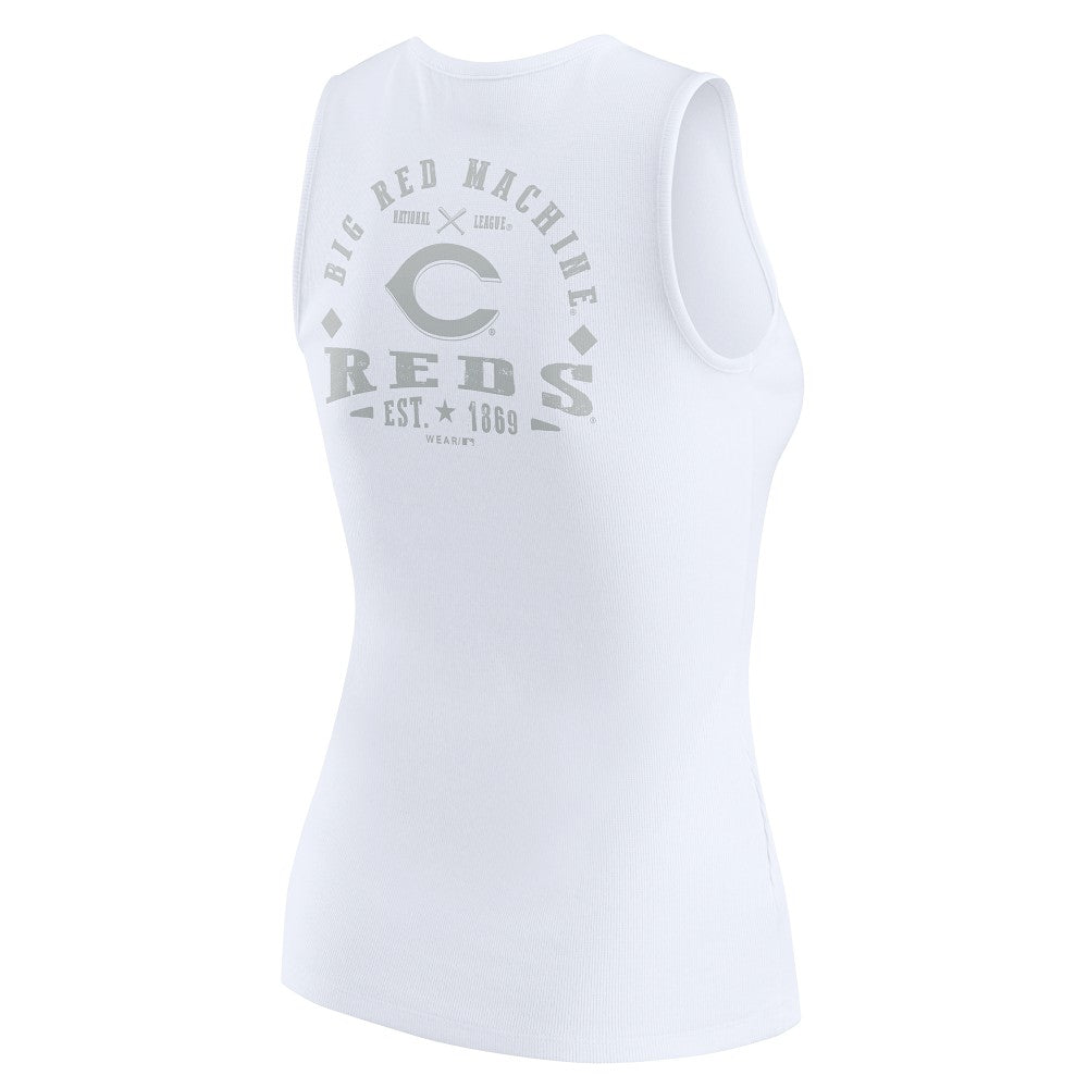 MLB Cincinnati Reds WEAR by Erin Andrews Women's Rib-Knit Henley Tank Top