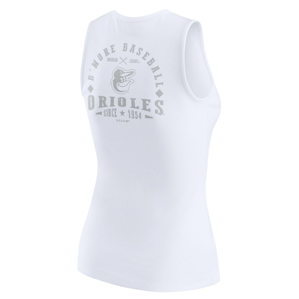 MLB Baltimore Orioles WEAR by Erin Andrews Women's Rib-Knit Henley Tank Top