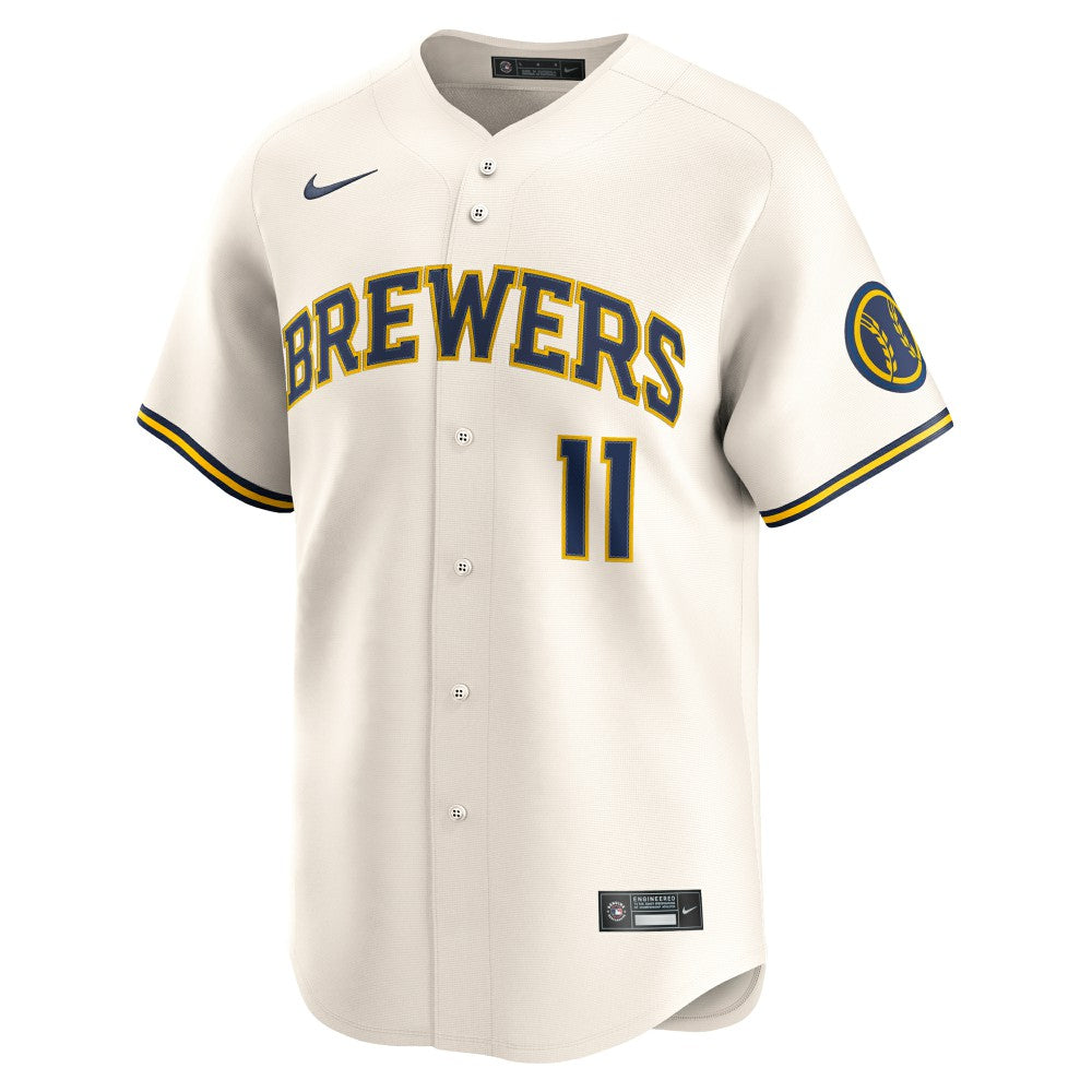 MLB Jackson Chourio Milwaukee Brewers Nike Home Limited Jersey