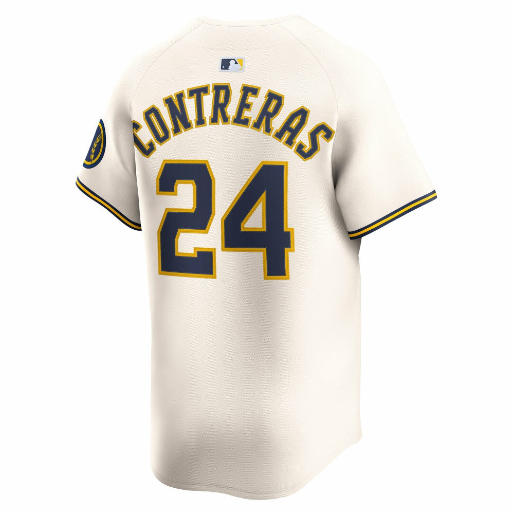 MLB William Contreras Milwaukee Brewers Nike Home Limited Player Jersey