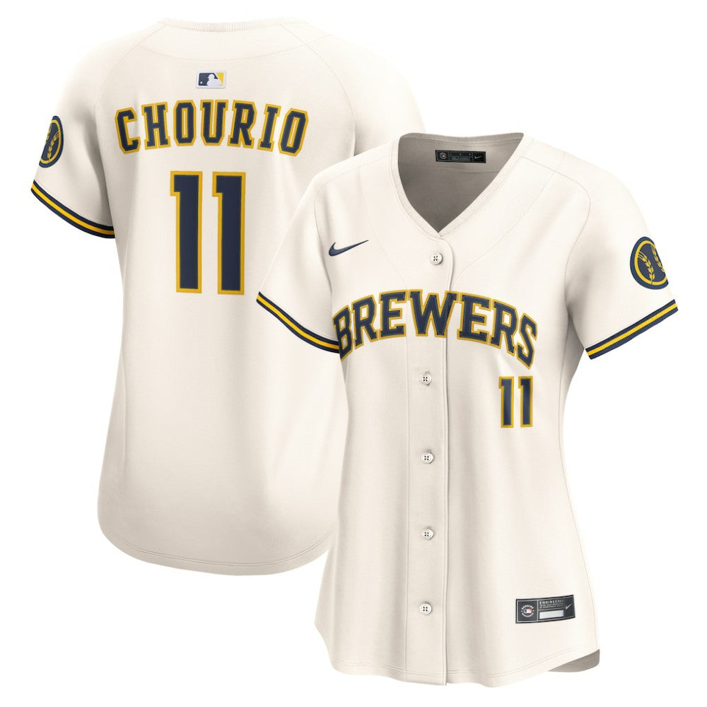 MLB Jackson Chourio Milwaukee Brewers Nike Women's Home Limited Player Jersey