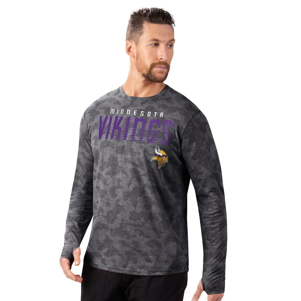 MSX by Michael Strahan Performance Camo Long Sleeve T-Shirt - Minnesota Vikings