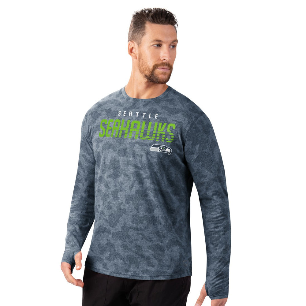 MSX by Michael Strahan Performance Camo Long Sleeve T-Shirt - Seattle Seahawks