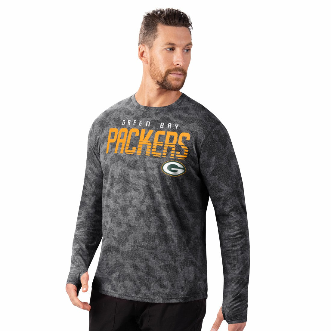 MSX by Michael Strahan Performance Camo Long Sleeve T-Shirt - Green Bay Packers