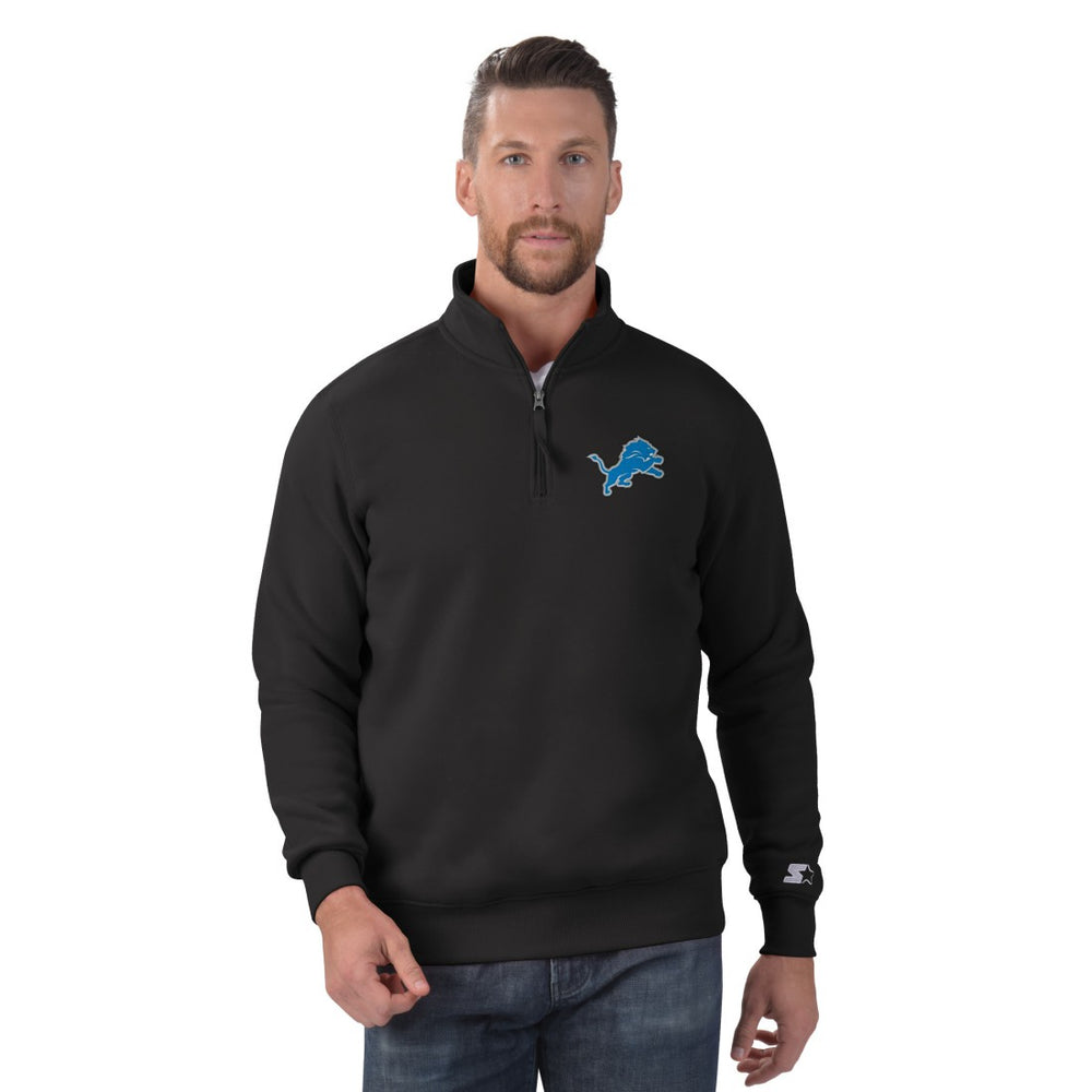 Starter Classic Quarter-Zip Pullover Sweatshirt - Detroit Lions