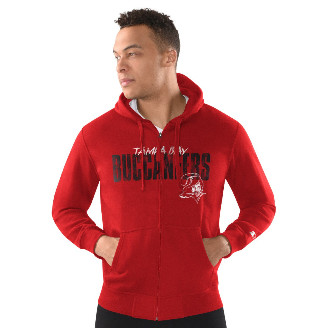 Starter Distressed Classic Full-Zip Hoodie - Tampa Bay Buccaneers