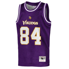Randy Moss  Youth Retired Player NFL Basketball Fashion Jersey - Minnesota Vikings