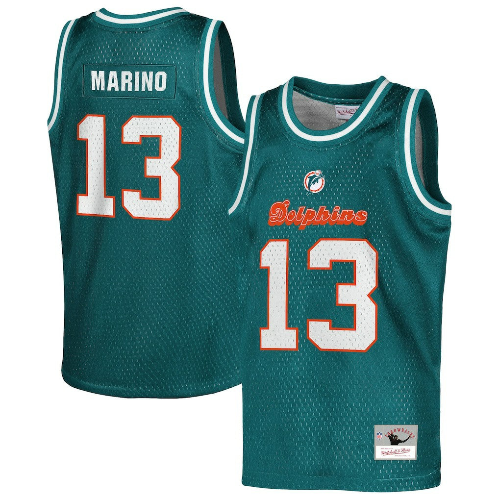 Dan Marino  Youth Retired Player NFL Basketball Fashion Jersey - Miami Dolphins