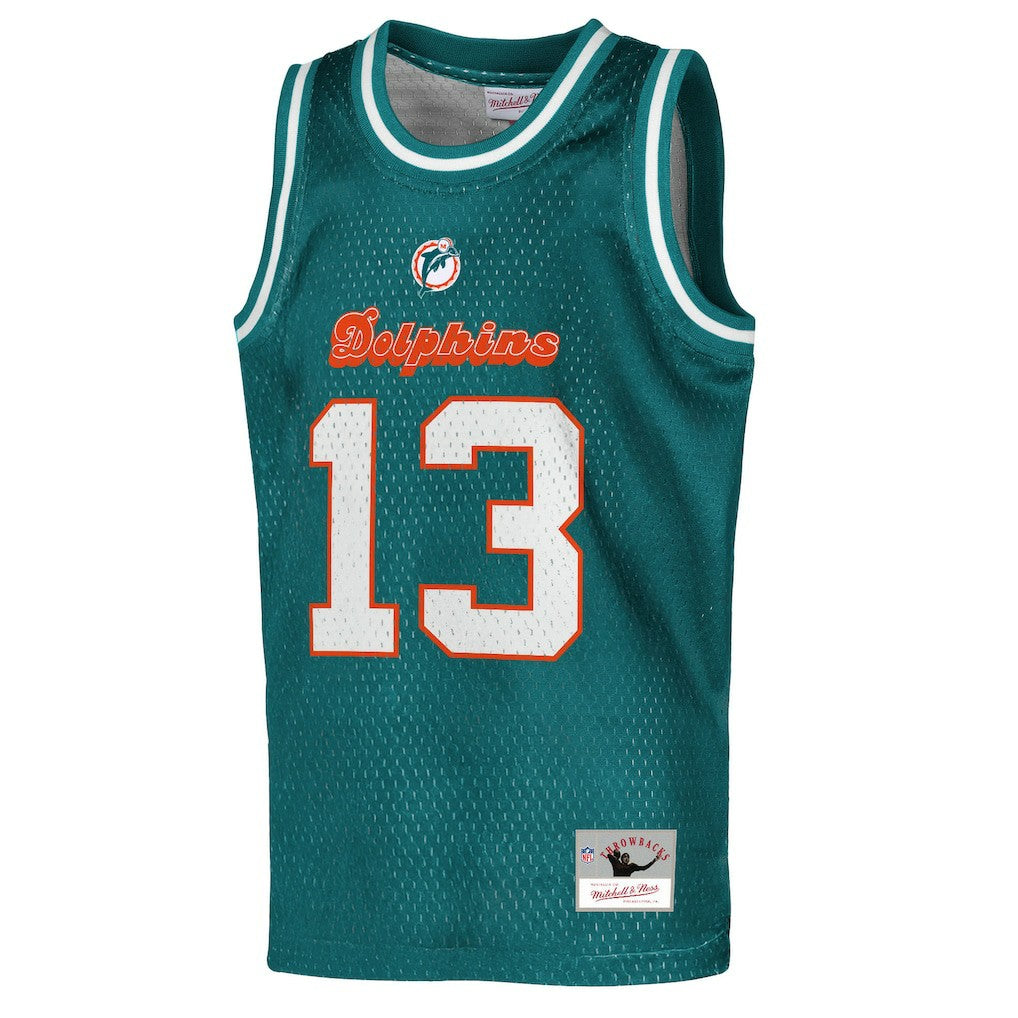 Dan Marino  Youth Retired Player NFL Basketball Fashion Jersey - Miami Dolphins